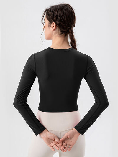 TrainTech Round Neck Long Sleeve Active T-Shirt - FleekGoddess