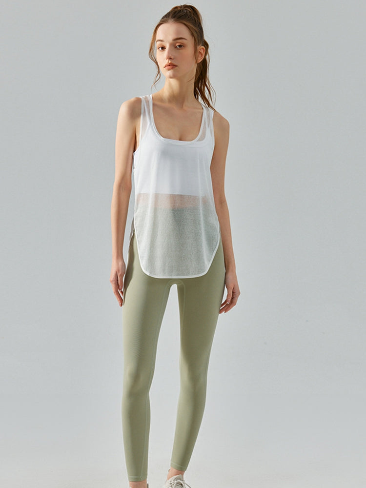 TrainTech Scoop Neck Sports Tank Top - FleekGoddess