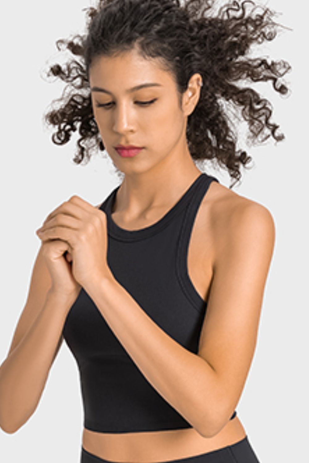 YogaFlex Racerback Cropped Sports Tank - FleekGoddess