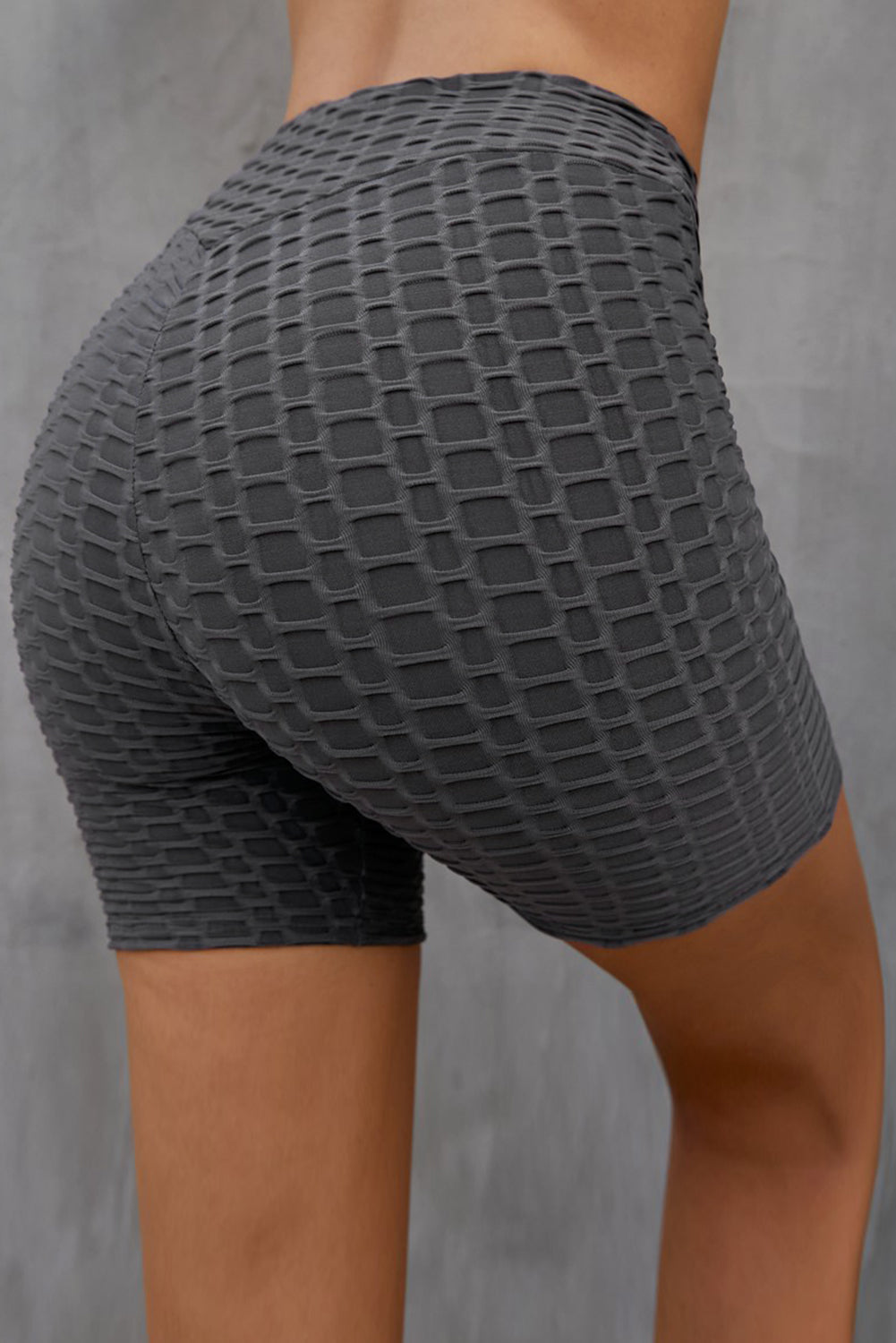 TrainTech Textured High Waisted Biker Shorts - FleekGoddess