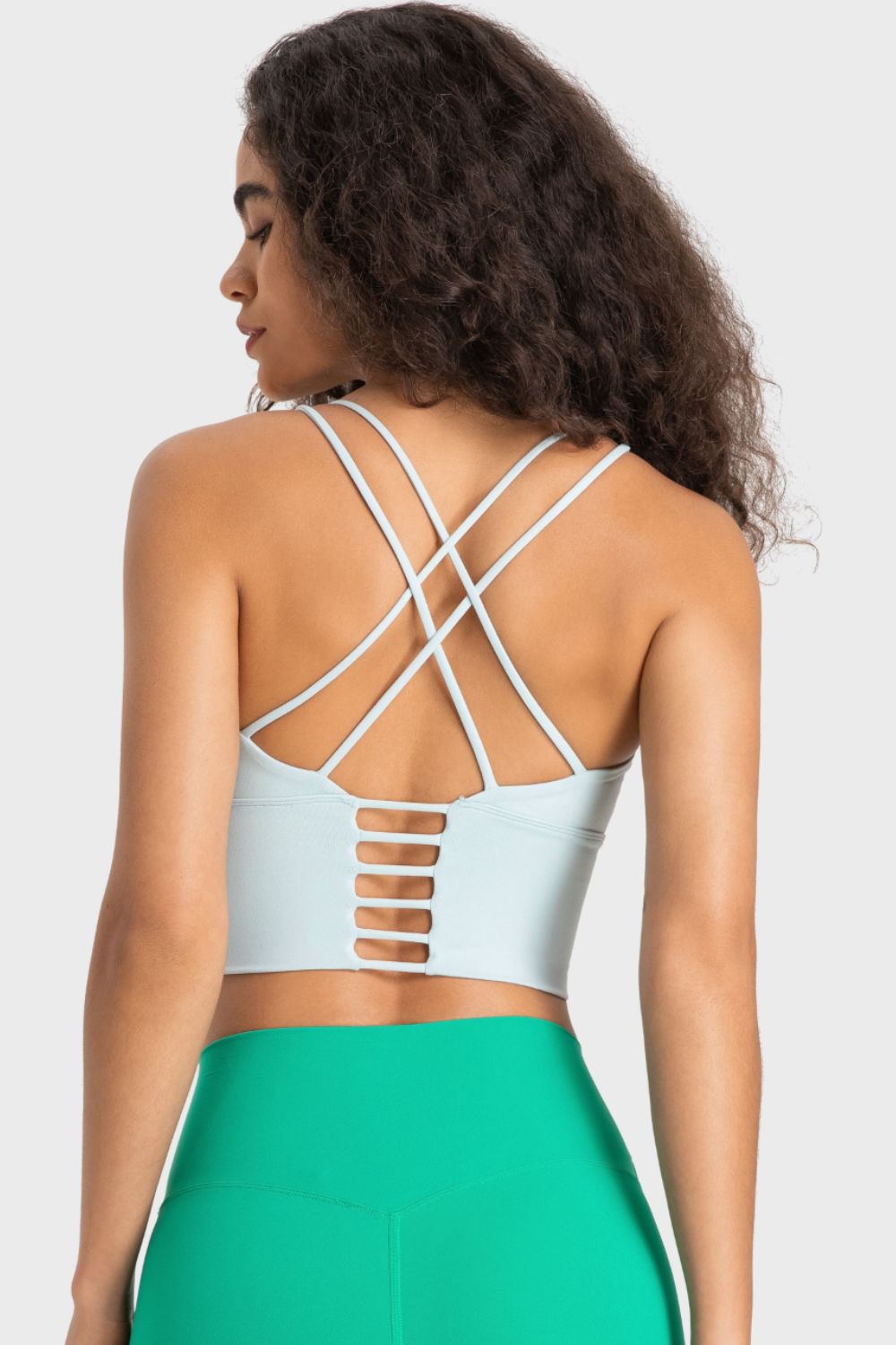 YogaFlex Crisscross Back Ladder Detail Sports Bra - FleekGoddess