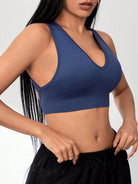 YogaFlex Backless Scoop Neck Active Bra - FleekGoddess