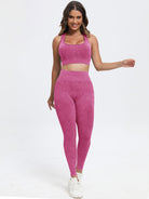 TrainTech Scoop Neck Wide Strap Top and Pants Active Set - FleekGoddess