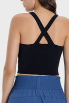 TrainTech Crisscross Grecian Neck Active Cami - FleekGoddess