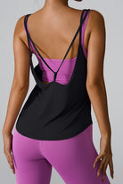 YogaFlex Crisscross Round Neck Active Tank - FleekGoddess