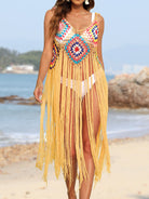 FleekGoddess Fringe Spaghetti Strap Cover-Up - FleekGoddess