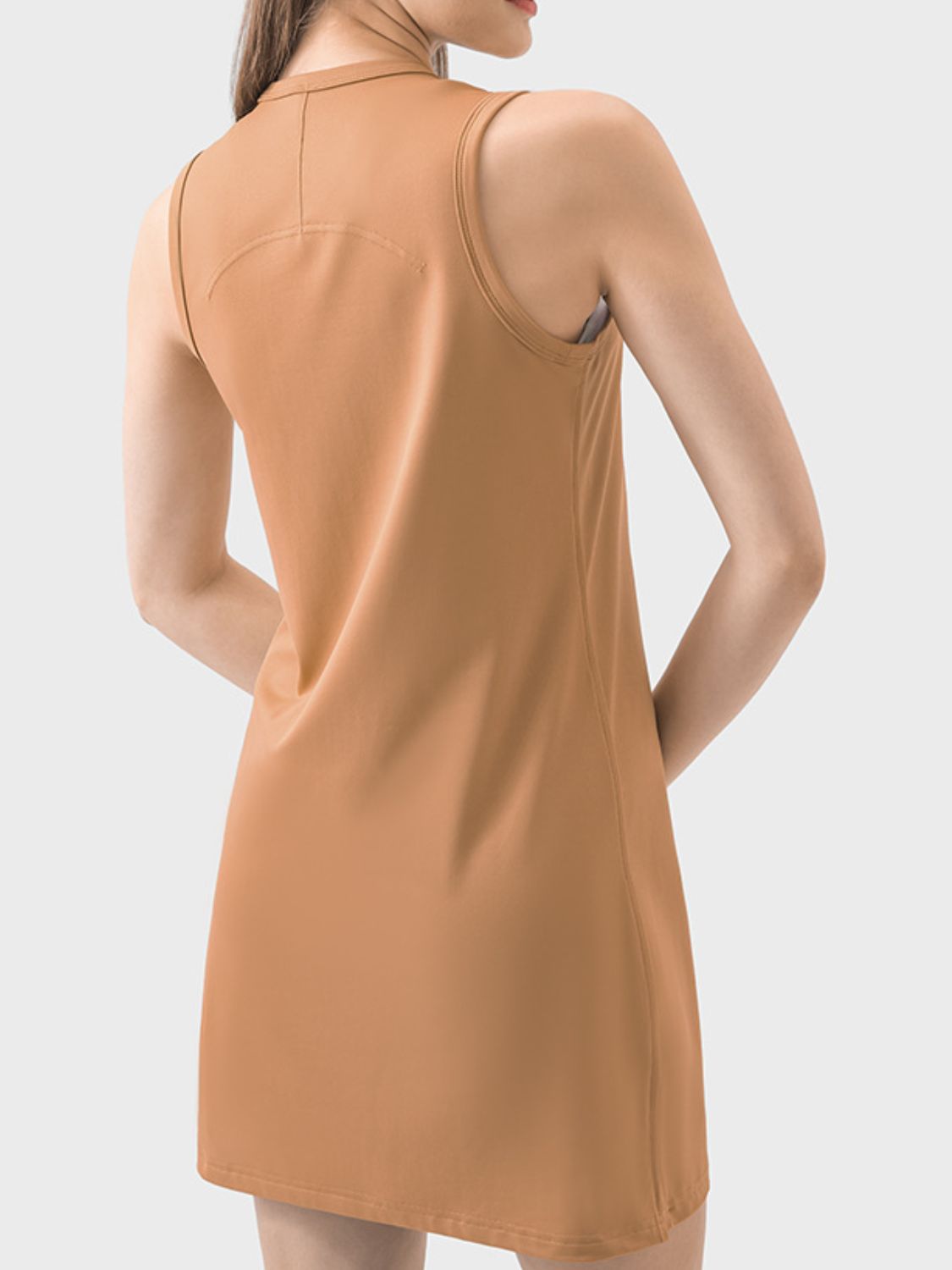 TrainTech Round Neck Sleeveless Active Dress - FleekGoddess