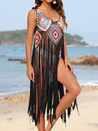 FleekGoddess Fringe Spaghetti Strap Cover-Up - FleekGoddess