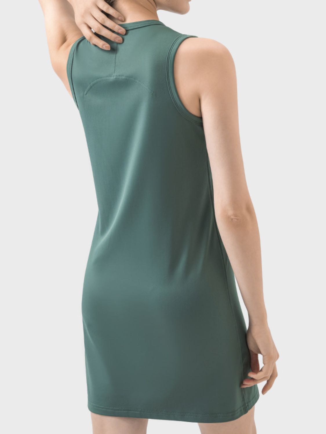 TrainTech Round Neck Sleeveless Active Dress - FleekGoddess
