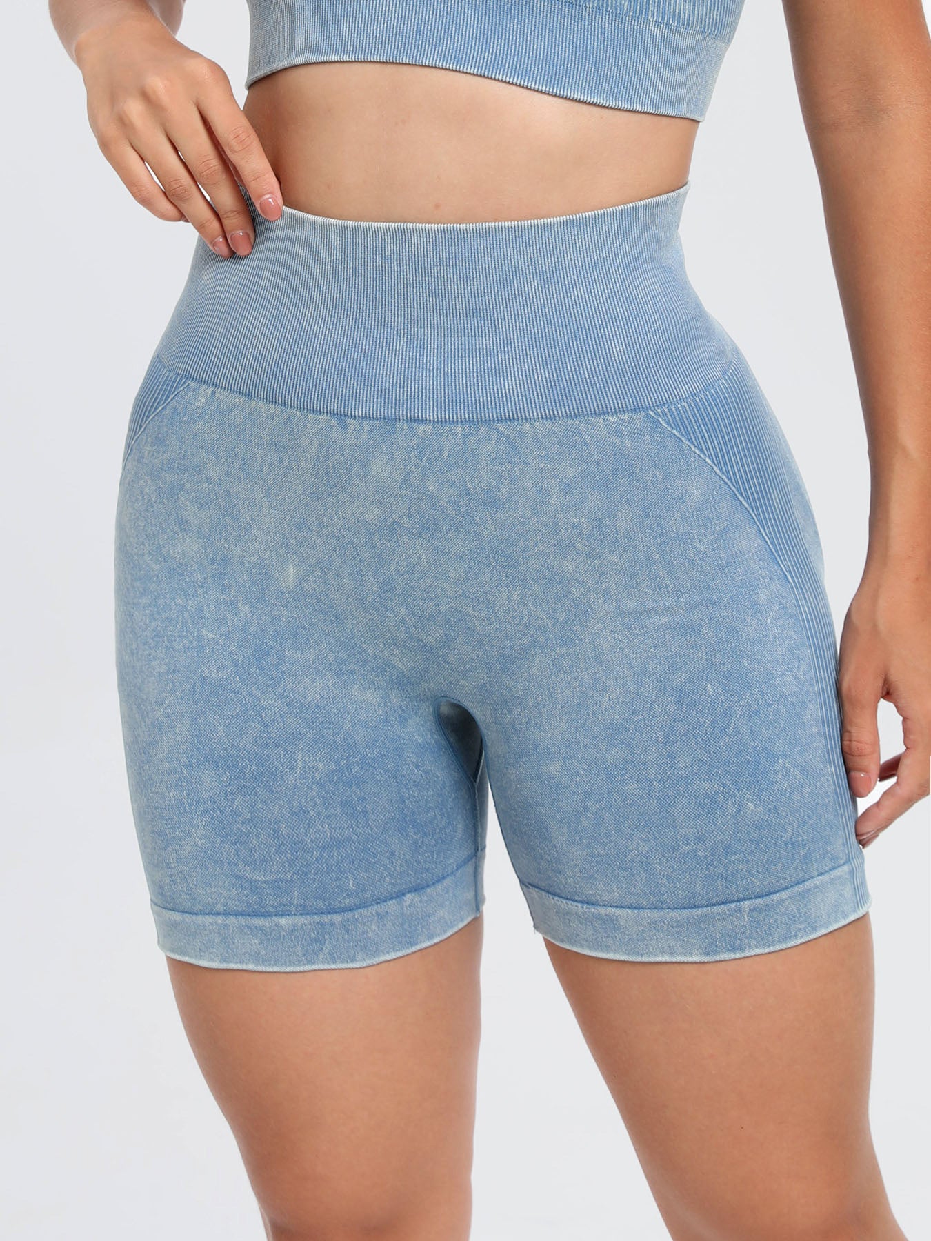 ZenSculpt Washed High Waist Active Shorts – FleekGoddess