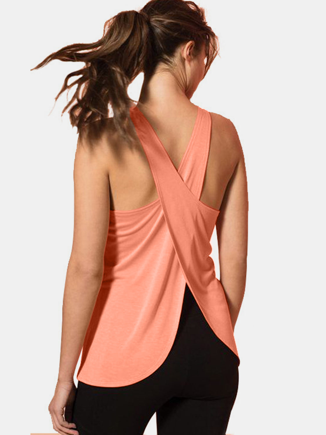 YogaFlex Crisscross Scoop Neck Active Tank - FleekGoddess