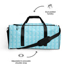 Blizzard Blue / White FG Blocked Duffle Bag - FleekGoddess