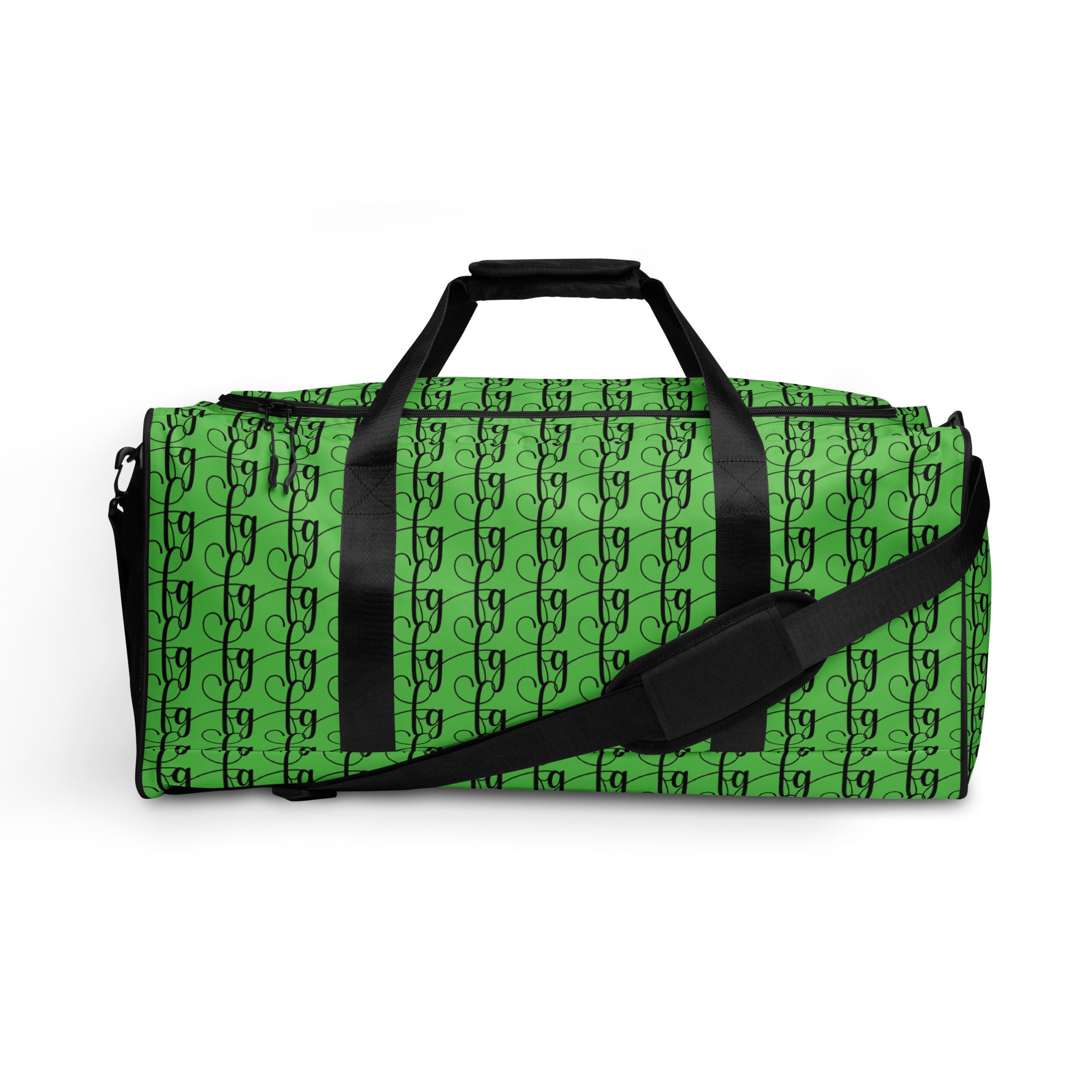 Mantis Green / Black FG Blocked Duffle bag - FleekGoddess