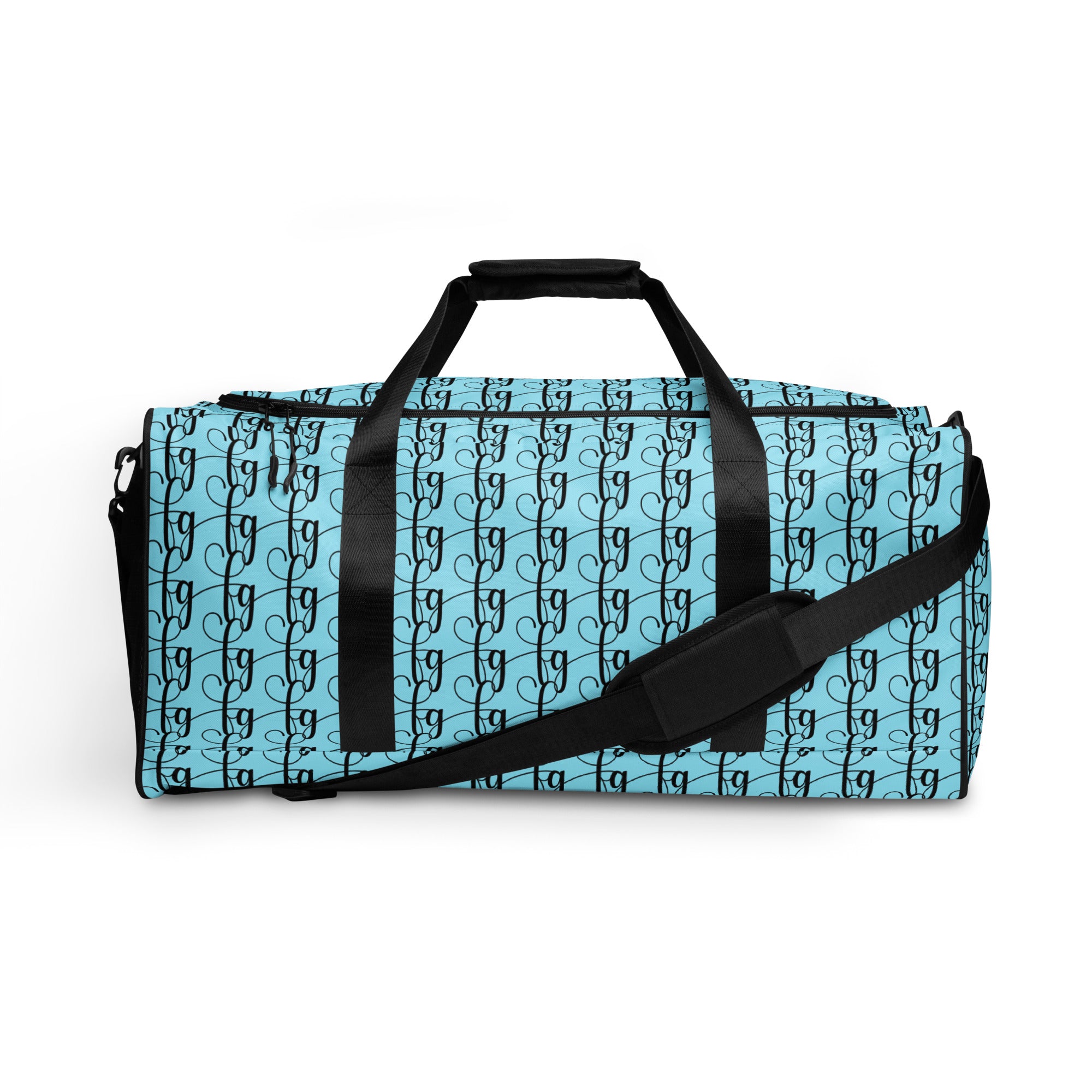 Blizzard Blue / Black FG Blocked Duffle Bag - FleekGoddess