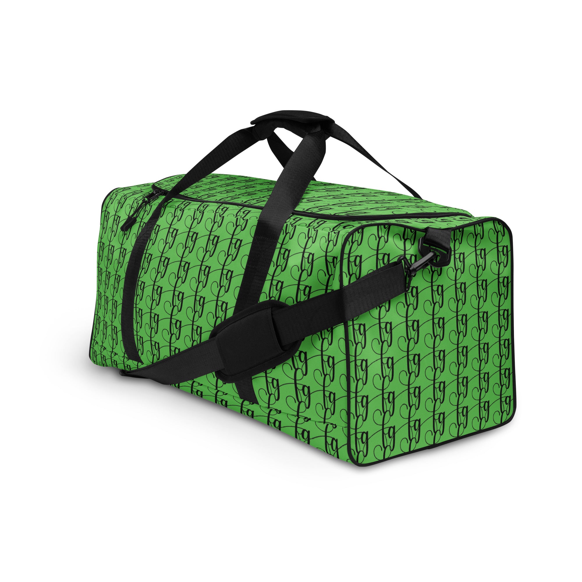 Mantis Green / Black FG Blocked Duffle bag - FleekGoddess