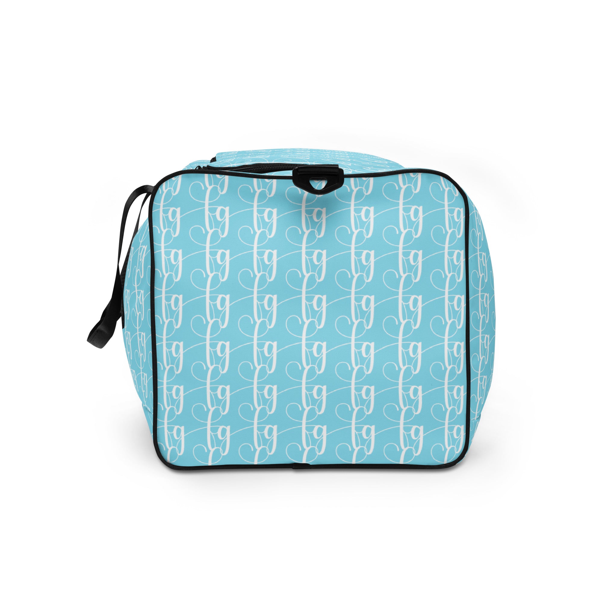 Blizzard Blue / White FG Blocked Duffle Bag - FleekGoddess