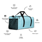 Blizzard Blue / White FG Blocked Duffle Bag - FleekGoddess