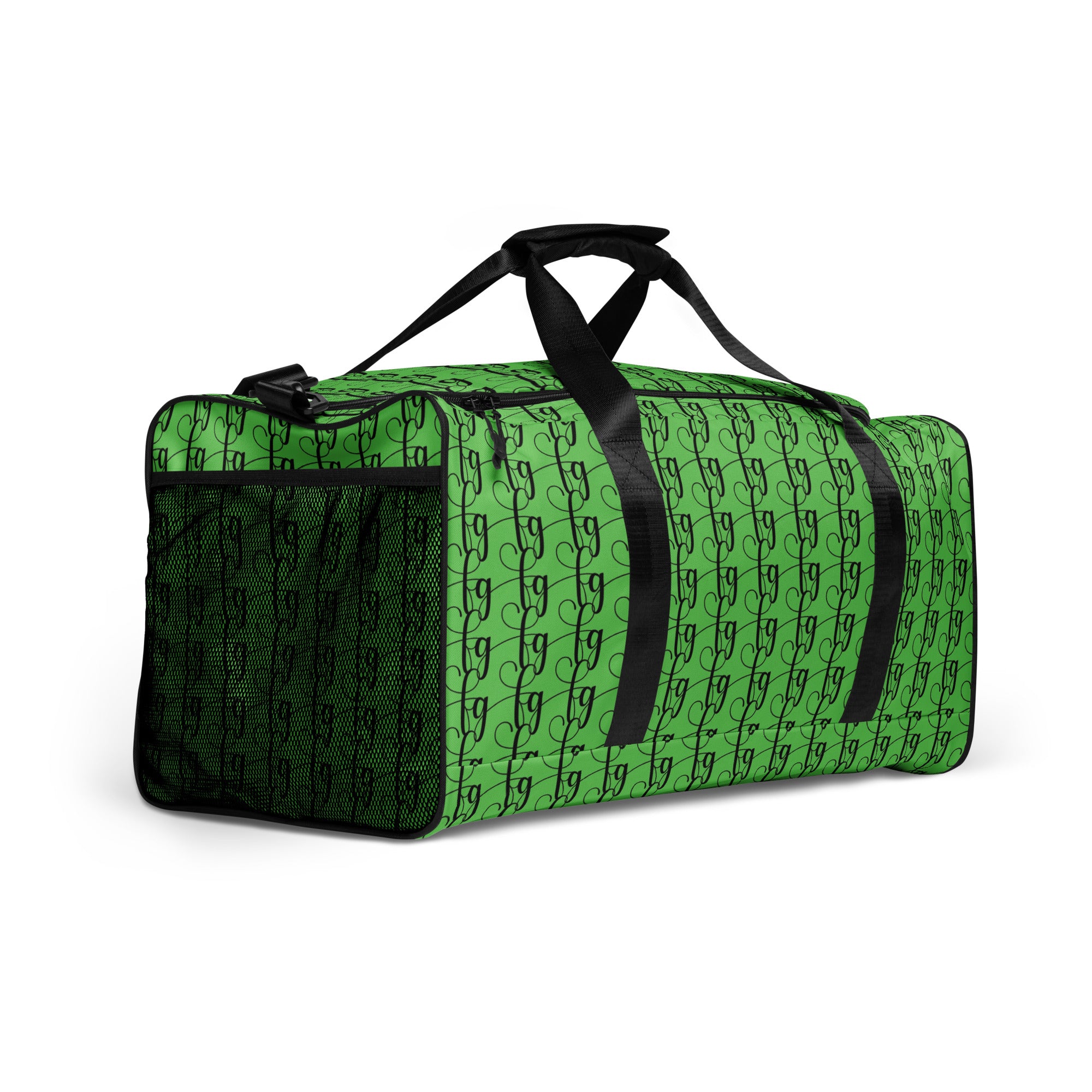 Mantis Green / Black FG Blocked Duffle bag - FleekGoddess