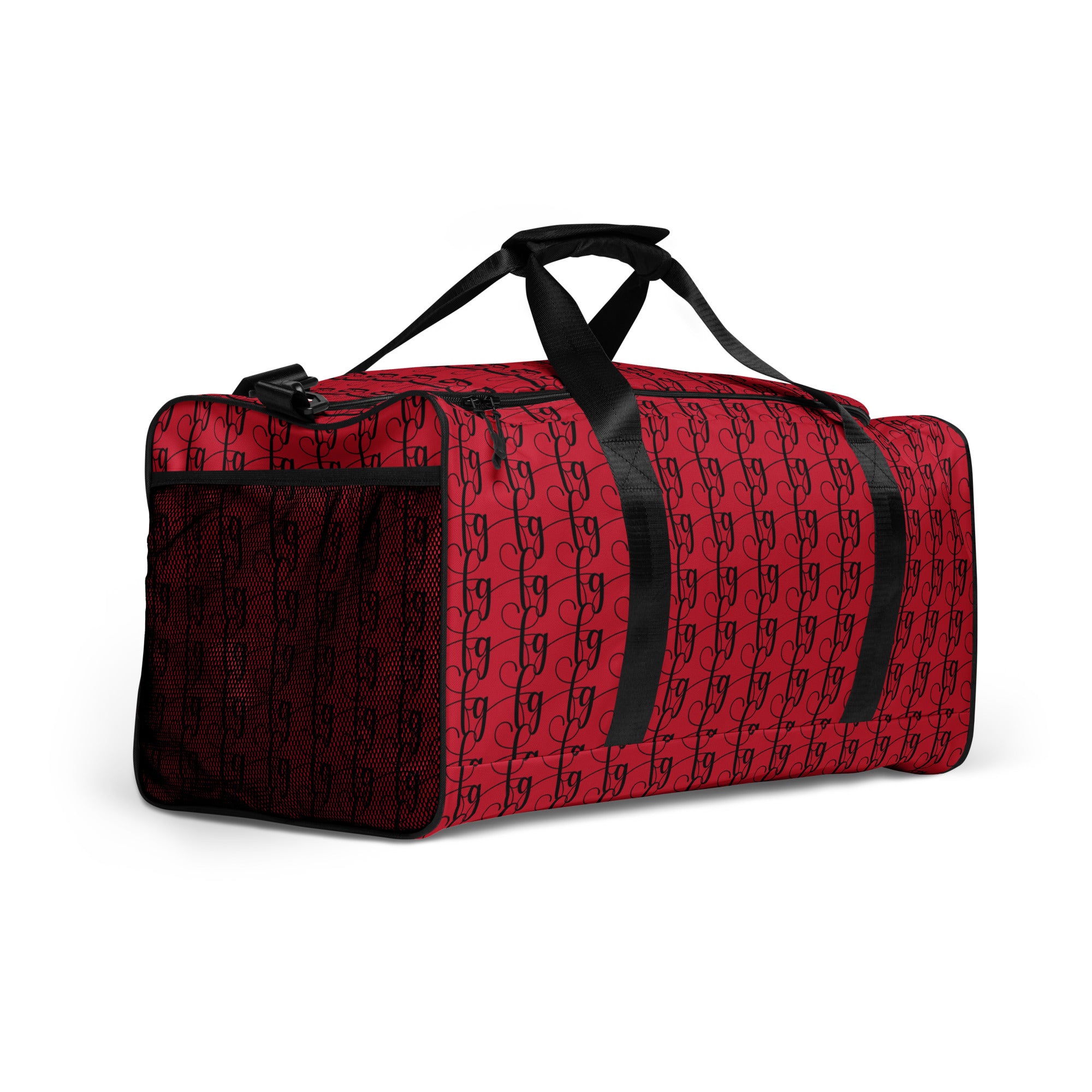 Red / Black FG Blocked Duffle Bag - FleekGoddess