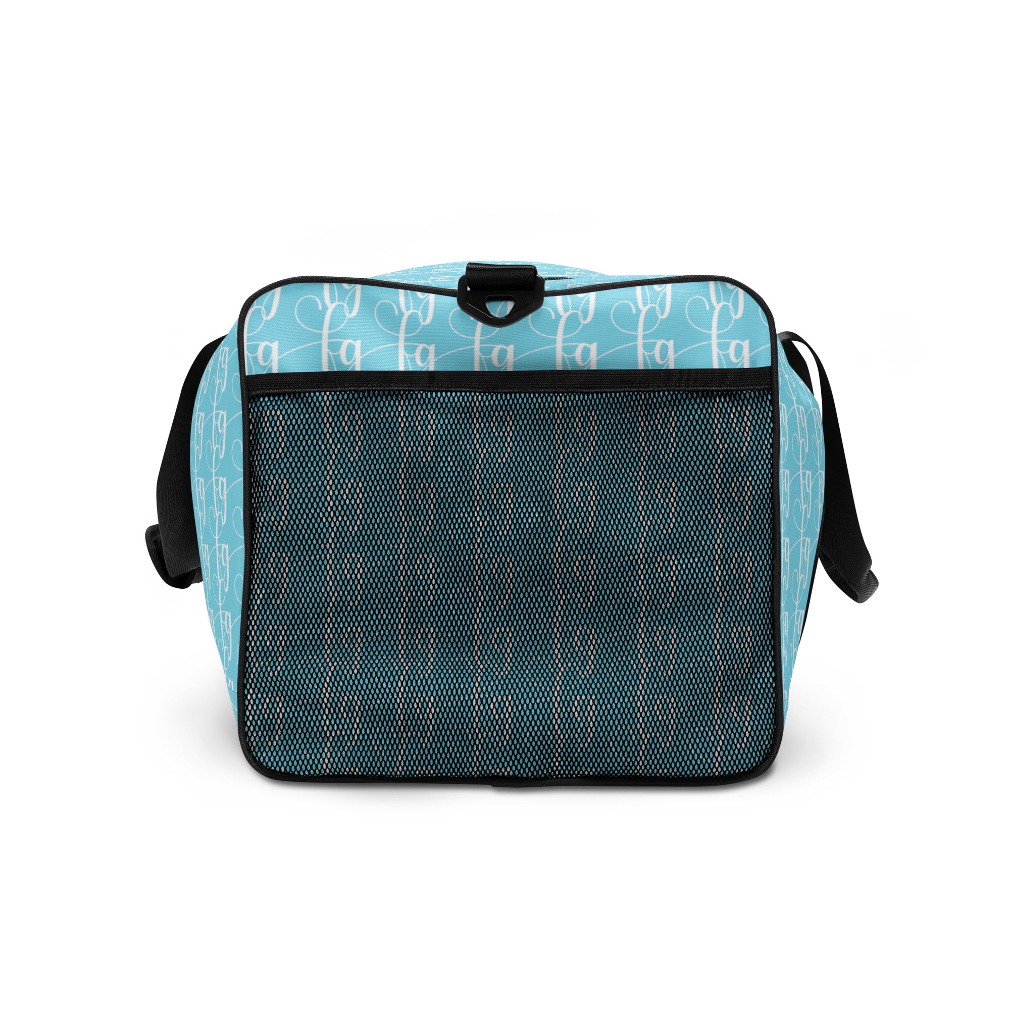 Blizzard Blue / White FG Blocked Duffle Bag - FleekGoddess