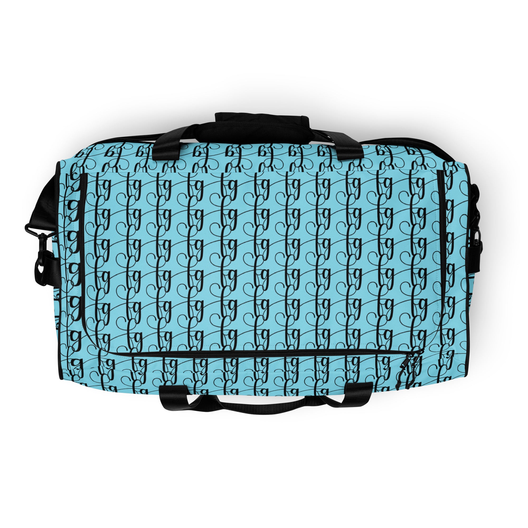 Blizzard Blue / Black FG Blocked Duffle Bag - FleekGoddess