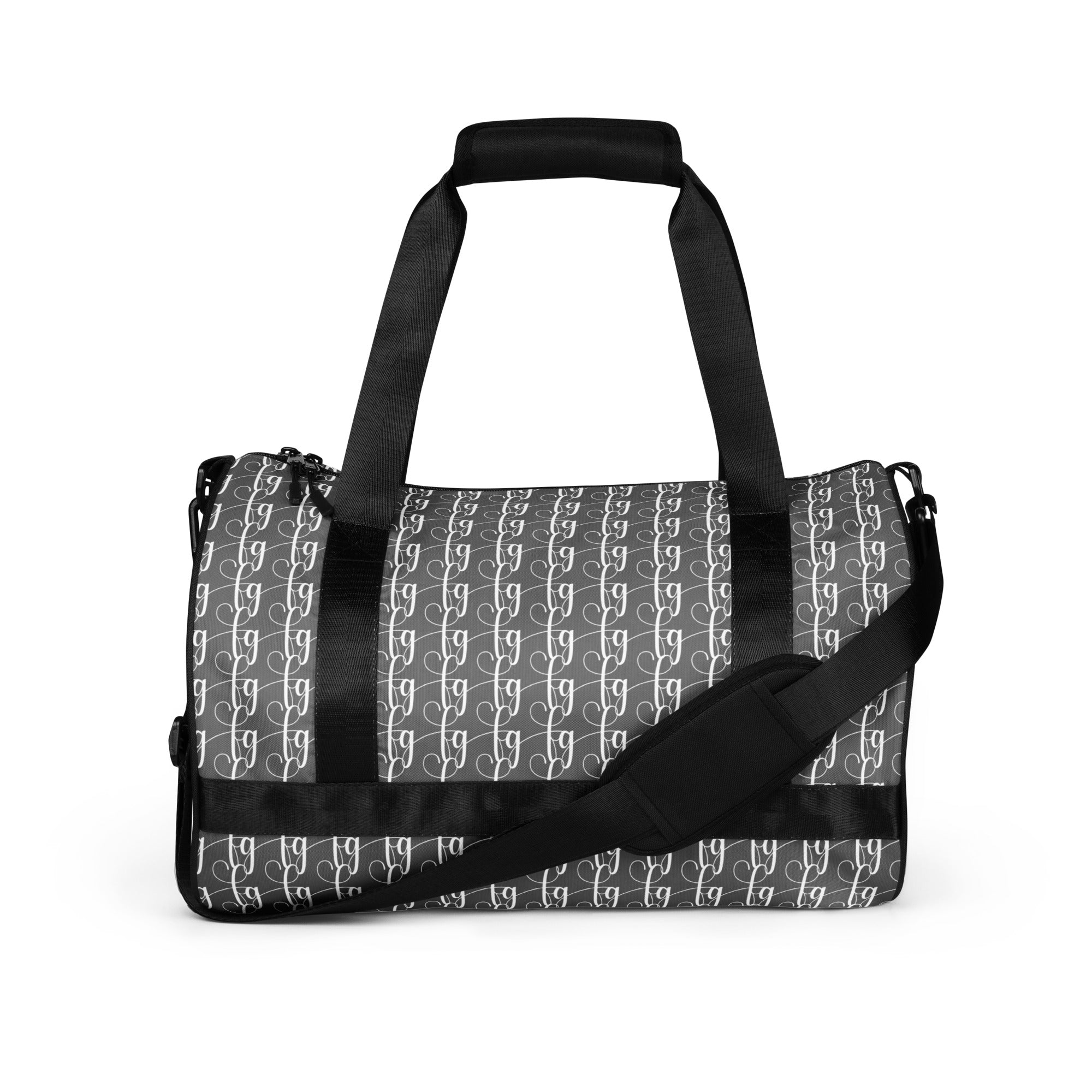 Gray / White FG Blocked Gym Bag - FleekGoddess