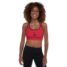 Red / Black FG Padded Sports Bra - FleekGoddess