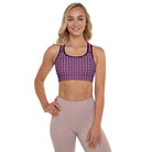 Tyrian Purple / White FG Blocked Padded Sports Bra - FleekGoddess