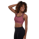 Hippie Pink / Black FG Blocked Padded Sports Bra - FleekGoddess