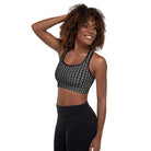 Black / White FG Blocked Padded Sports Bra - FleekGoddess