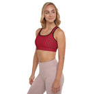 Red / Black FG Blocked Padded Sports Bra - FleekGoddess