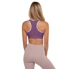 Tyrian Purple / White FG Blocked Padded Sports Bra - FleekGoddess