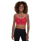 Red / Black FG Padded Sports Bra - FleekGoddess