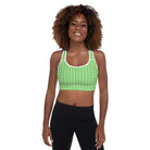 Mantis Green FG Blocked Padded Sports Bra - FleekGoddess