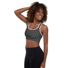 Black / White FG Blocked Padded Sports Bra - FleekGoddess