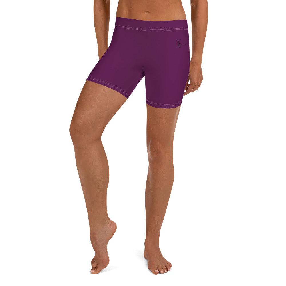 Tyrian Purple / Black FG Shorts - FleekGoddess