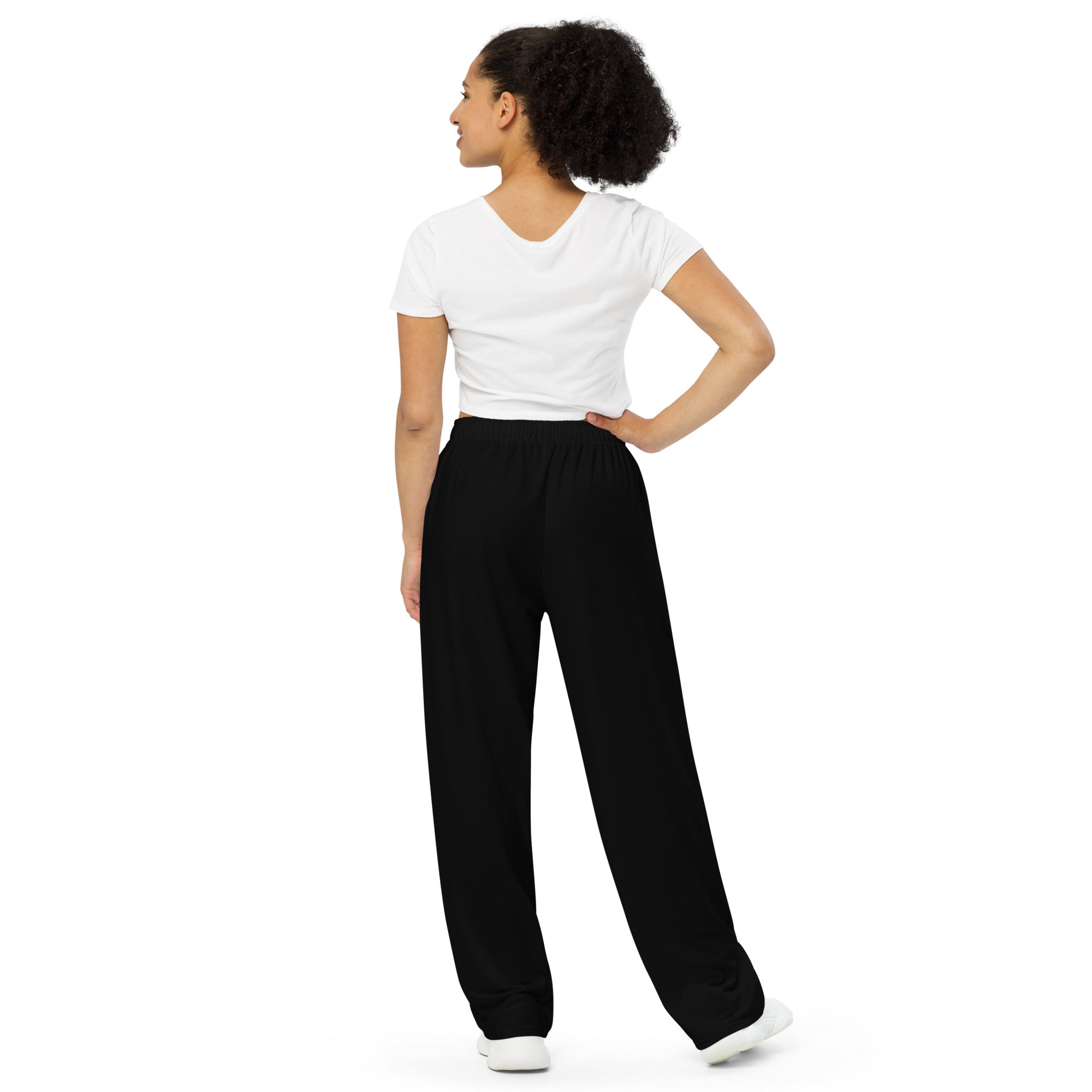 Black / White FG Wide-Leg Pants - FleekGoddess