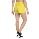 Paris Daisy Yellow / Black Athletic Shorts - FleekGoddess