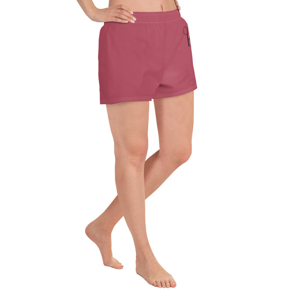 Hippie Pink / Black FG Athletic Shorts - FleekGoddess