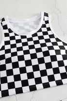 FleekGoddess Checkered Wide Strap Two-Piece Swim Set - FleekGoddess
