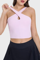 TrainTech Crisscross Grecian Neck Active Cami - FleekGoddess