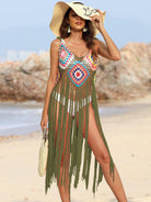 FleekGoddess Fringe Spaghetti Strap Cover-Up - FleekGoddess