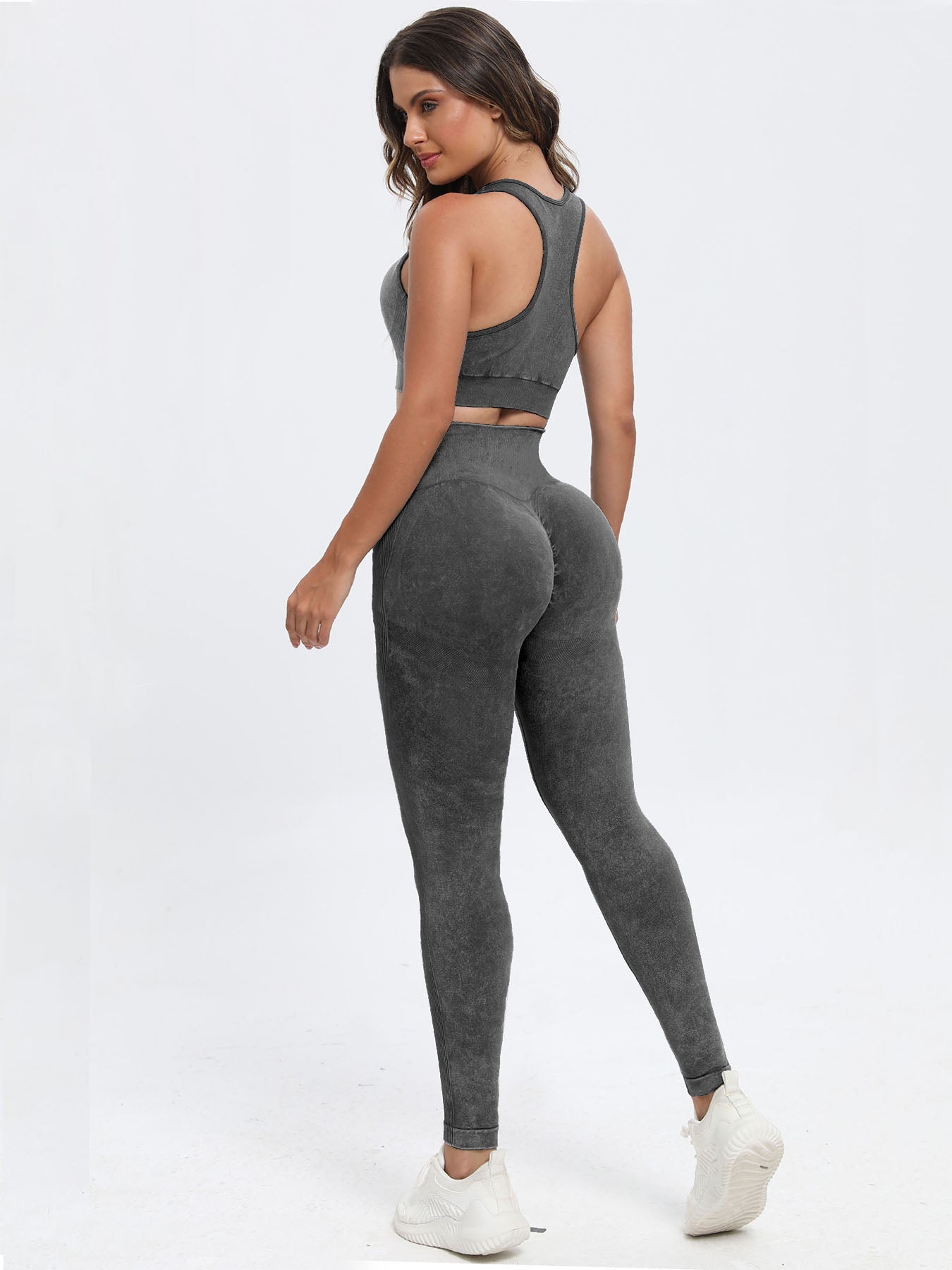 TrainTech Scoop Neck Wide Strap Top and Pants Active Set - FleekGoddess