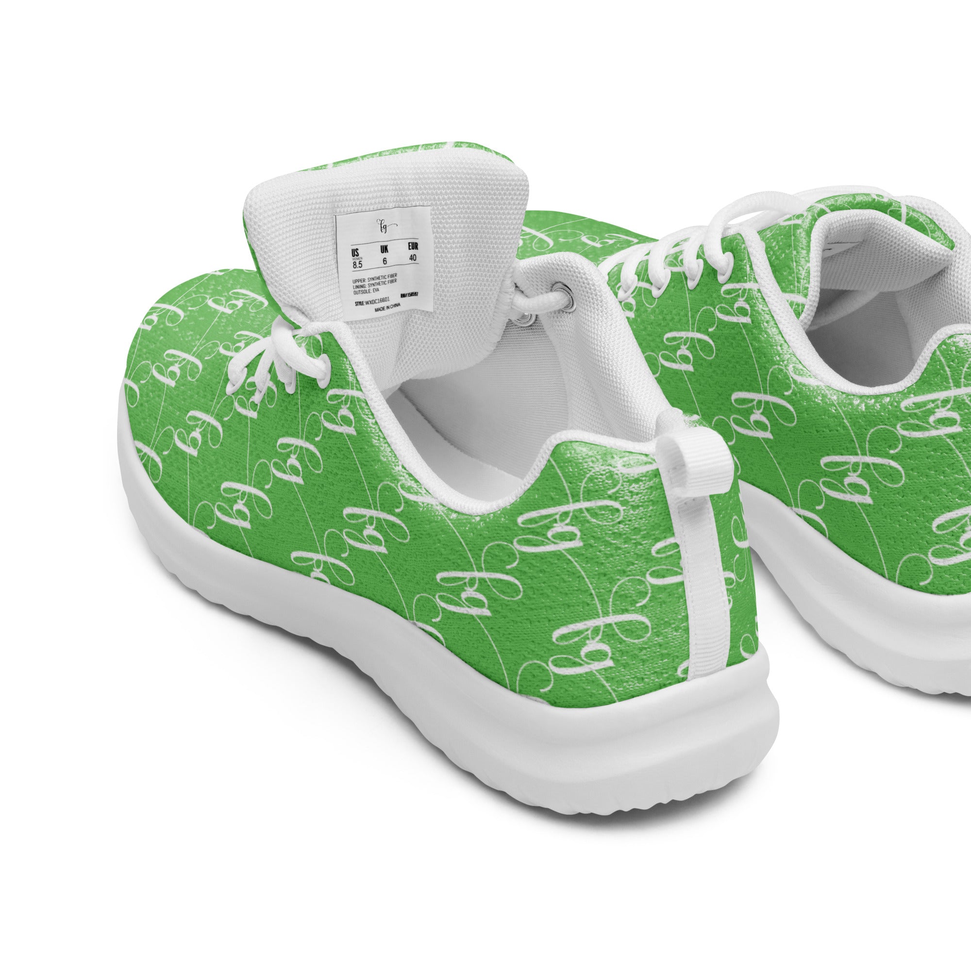 Mantis Green / White athletic shoes - FleekGoddess