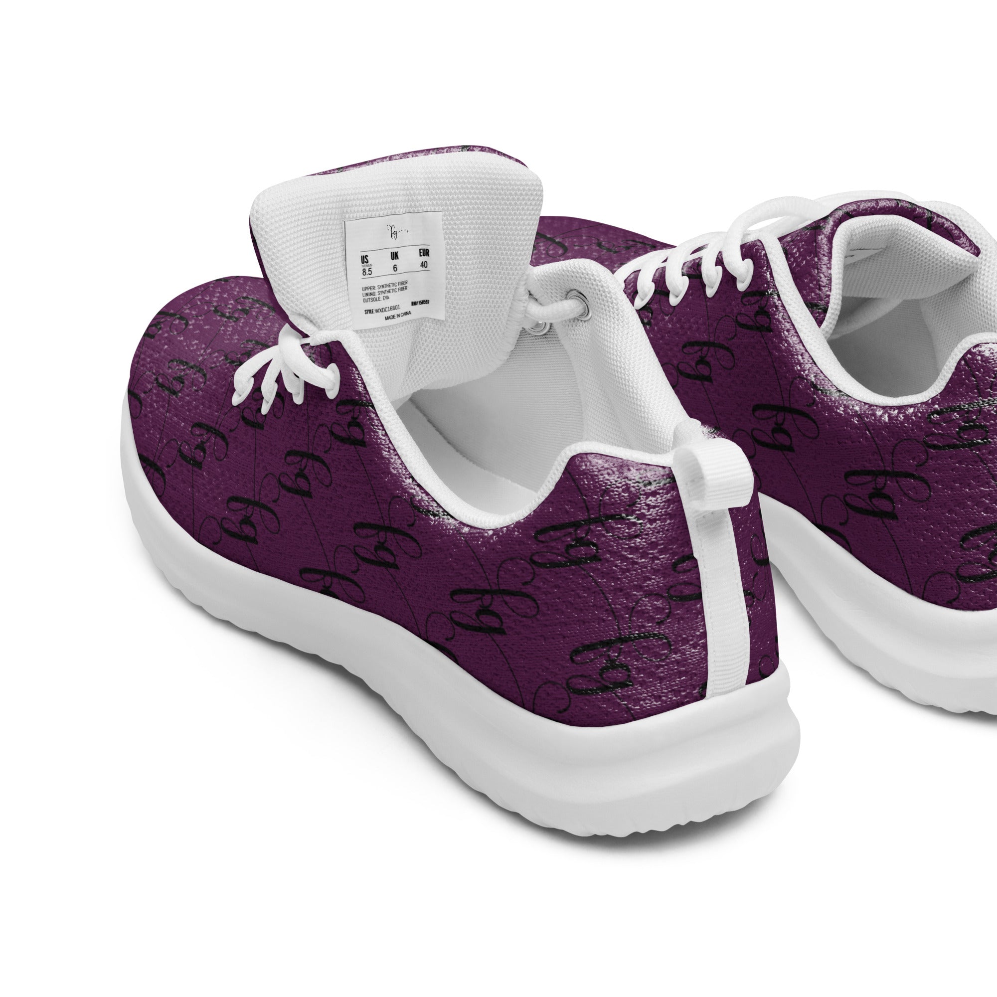 Tyrian Purple / Black athletic shoes - FleekGoddess