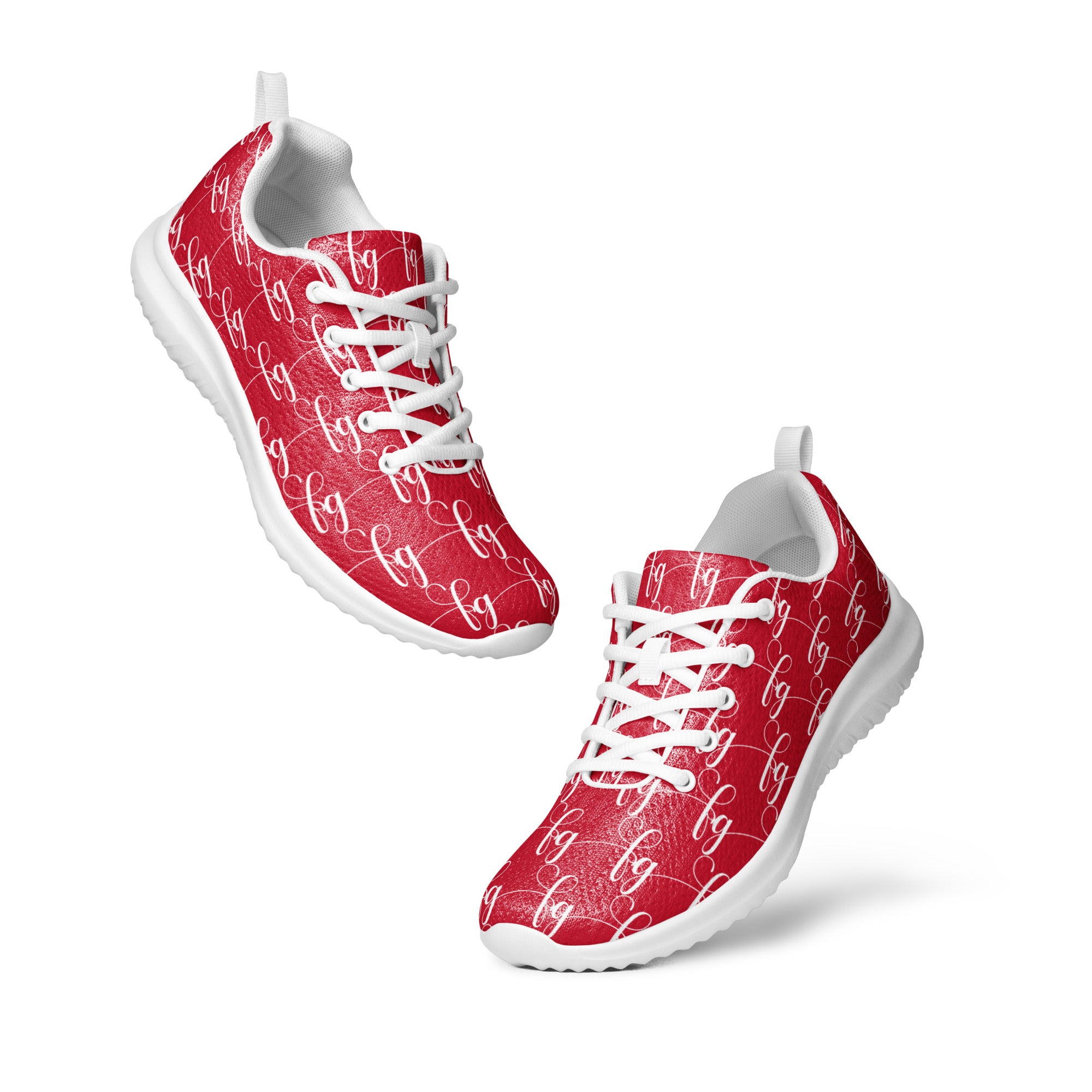 Red / White FG athletic shoes - FleekGoddess