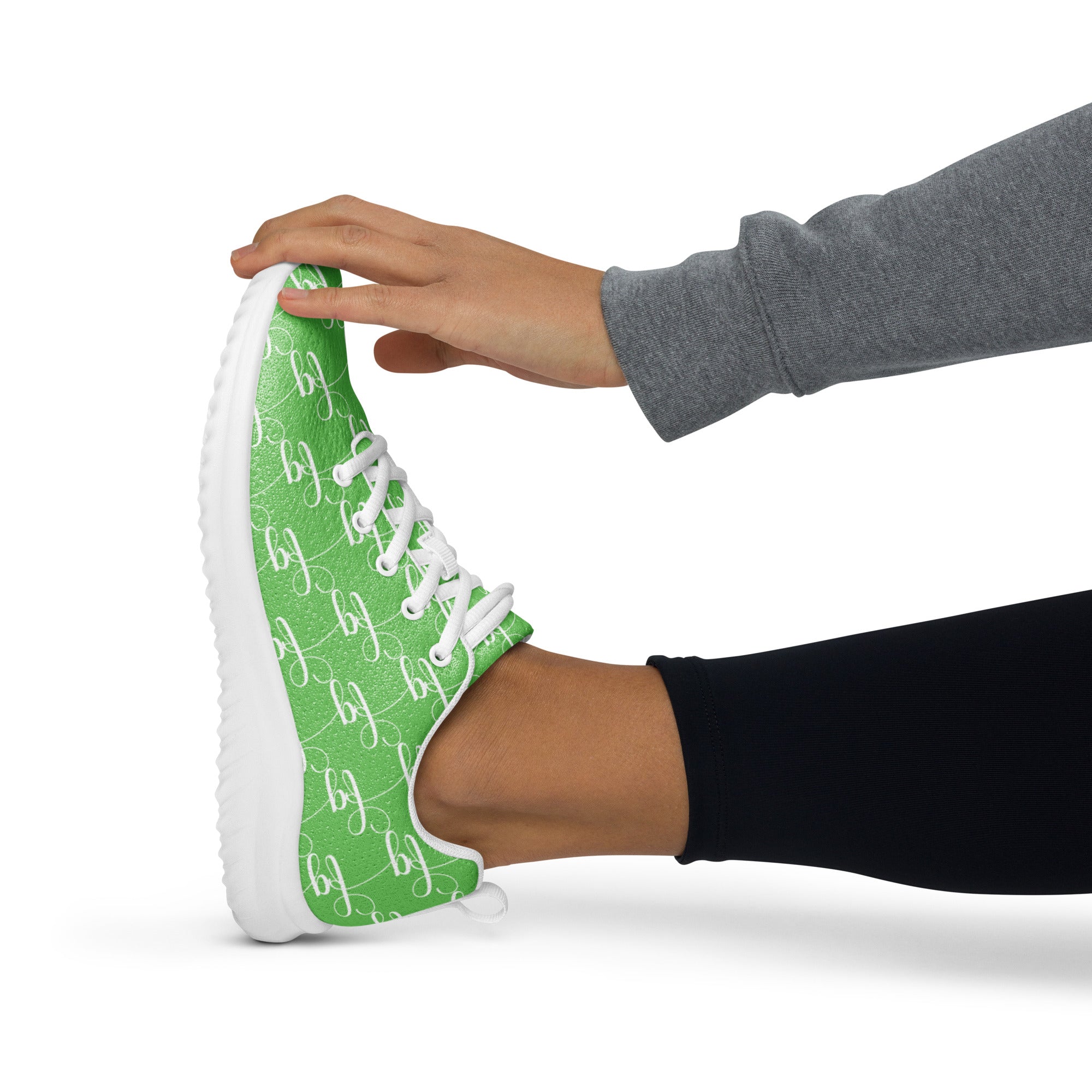 Mantis Green / White athletic shoes - FleekGoddess