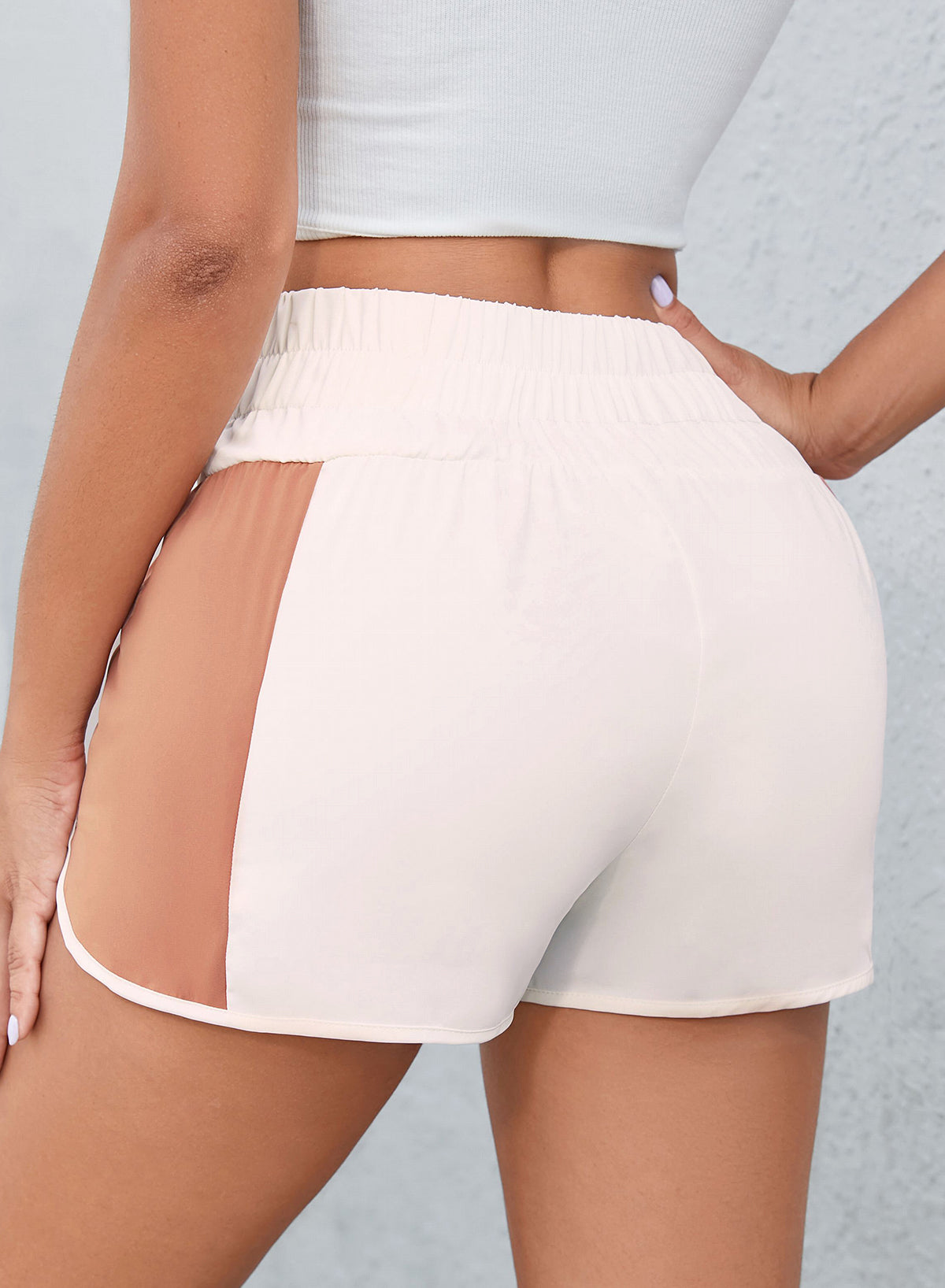TrainTech Color Block Wide Waistband Shorts - FleekGoddess