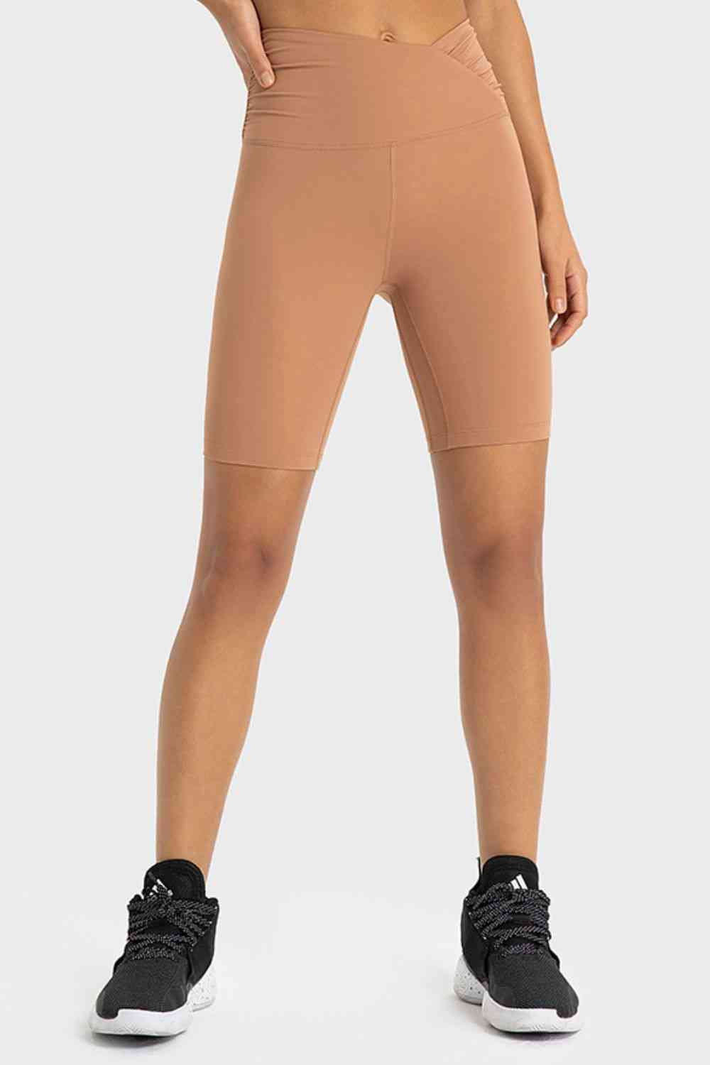 TrainTech V-Waist Biker Shorts - FleekGoddess