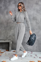 FleeceFlex Ruched Raglan Sleeve Hoodie and Joggers Set - FleekGoddess